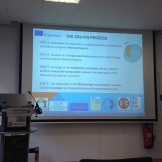 Presentación de los resultados del proyecto EDU-FIN en el Seminarion Final en Bruselas